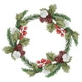 thumbnail image 2 of Suncoda Christmas Wreath, New Christmas Wreath Stickers Santa Claus Glass Window Wall Decoration Wall Stickers, Christmas Ornament, 2 of 3