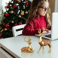 thumbnail image 4 of HBBKVI 2pcs Resin Deer Sculptures, Reindeer Decorations Indoor, Elegant Christmas Deer Statue Home Decor Accents, for Living Room, Bedroom Office and Shelf Room Decor Desk Decor, 4 of 4