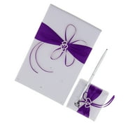 APLVFFZH 3pcs Set Satin Crystal Guest Book Pen and Pen Stand Wedding Reception