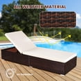 thumbnail image 3 of SEGMART Outdoor Rattan Wicker Lounge Chair, 5 Adjustable Reclining Backrest Lounger Chair, Modern Rattan Chaise Chair with Cushion, Fits for Pool, Yard, Deck, 3 of 8