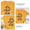 thumbnail image 4 of Camisa con estampado de letras,Camisa con estampado de letras Camiseta con cuello redondo y manga corta con letras Top de verano con estampado de letras Calidad superior, 4 of 4