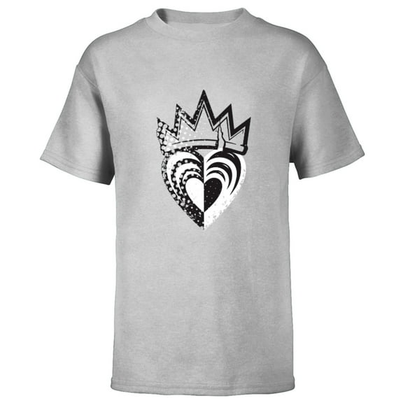 Disney Descendants 3 Evie Heart Crown - Short Sleeve T-Shirt for Kids -Customized-Athletic Heather
