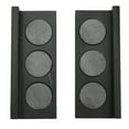 thumbnail image 1 of 2 piezas de almohadillas de mordaza de tornillo de banco de acero Billet de aluminio magnético de alto rendimiento con superficie ranurada multiusos para todos los tornillos de banco, 1 of 10