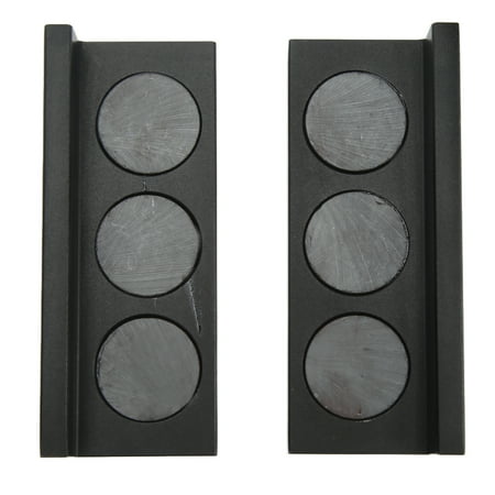 

2024 2Pcs Vice Jaw Pads Steel Billet Aluminum Magnetic High Performance Grooved Surface Multi Purpose for All Vice