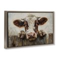 thumbnail image 3 of Stupell Industries Rustic Lodge Cow On Fence Brown Floating Frame Canvas Art, 31 x 21, by Petals Prints Design, 3 of 8