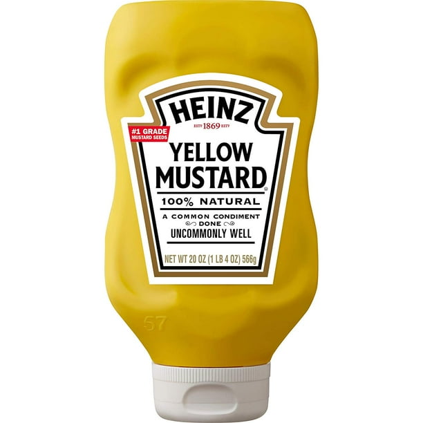 Heinz Yellow Mustard , 20 oz Bottles (Pack of 12)