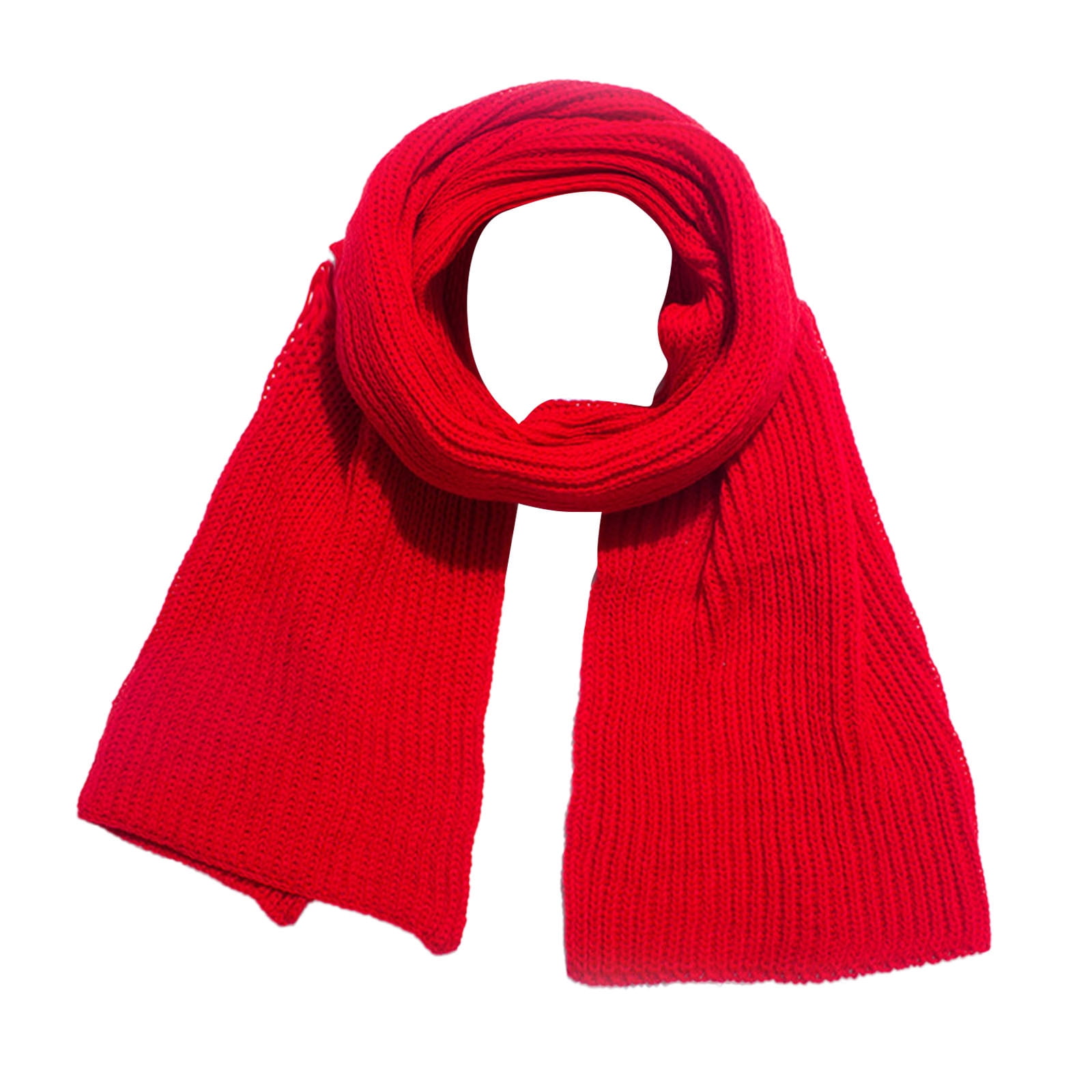 海外輸入 インボイス Warm Women, for Scarf Red nochalofo Winter Unisex Scarf Clothing