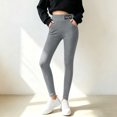thumbnail image 6 of SBYOJLPB Women's Yoga Pants High-waisted Solid Color Casual Comfortable leggings with Pockets, 6 of 6