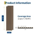 thumbnail image 4 of Garvee 2-Pack 3D Fluted Wood Slat Acoustic Panels, Soundproof Wall Panels, 47.2"x11.8", Brown, 4 of 7
