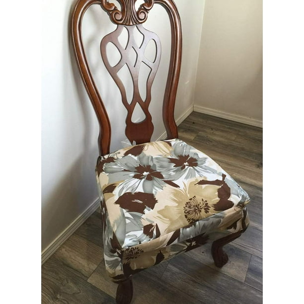 Set of 2 OctoRose Thick Canvas with AntiSlip Backing Chair Covers