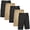 Black & Black & Black & Khaki & Khaki, variant on 5-Pack Men's Cotton Flex Stretch Cargo Shorts 