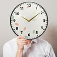 thumbnail image 5 of Falling Leaves Pattern Wall Clock Modern Decor Acrylic Clock Golden Hands 9.5in, 5 of 12