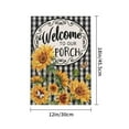 thumbnail image 4 of Rdsfhsp Welcome to Our Porch Buffalo Plaid Sunflower Garden Flag for Yard Lawn Decoration 12" x 18", 4 of 5