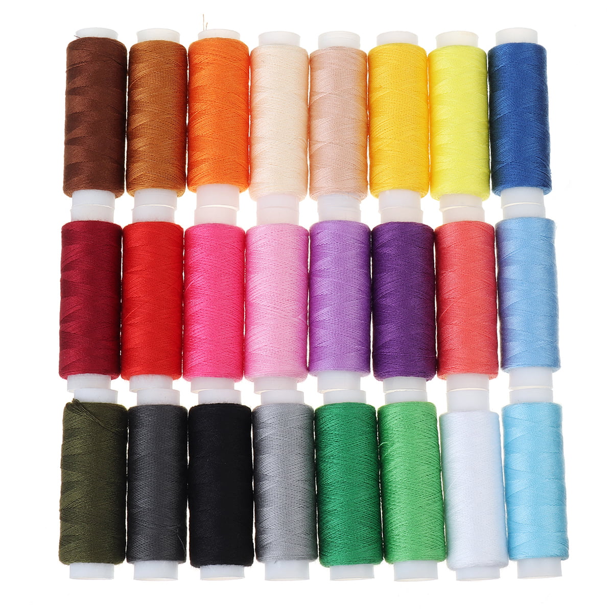 36Pcs Sewing Machine Bobbins Thread Spools Case With Threads for Singer Brother