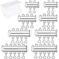 thumbnail image 1 of 8 Pieces 4 Sizes Slide Clasp Lock Necklace Connector Multi Strands Slide Tube Clasps with Storage Box for Layered Bracelet Necklace Jewelry Crafts, 1 of 7
