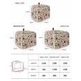 thumbnail image 2 of Watercolor Flowers Toaster Cover 4 Slice, Large Kitchen Appliance Covers, Rustic Spring Floral Botanical Beige Toaster Oven Cover with Loop, Bread Machine Cover Polyester Dust Cover Protection, 2 of 4