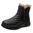 thumbnail image 4 of yotijay 2xWinter Snow Boots Warm Lined Short Boots Fashion for Trekking Hiker Winter 38 Black, 4 of 9