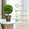 thumbnail image 2 of Costway 2PCS 22" Round Artificial Boxwood Topiary Tree Home Office Outdoor Decorations, 2 of 9