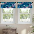 thumbnail image 2 of LALILO Kitchen Curtain Valance Green Tree Tropical Palm Leaves Rod Pocket Window Curtain 52"x 18" Set of 2, 2 of 5