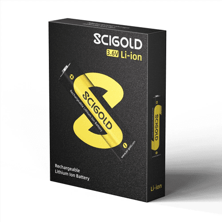 Scigold Rechargeable Batteries 3.6V 17500mWh Lithium-ion battery 2PACK