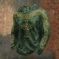 thumbnail image 2 of IWRICH Men's Plus Size St. Patrick's Day Irish Celtic Cross Printed T Shirt Shamrock Casual Tees Crew Neck Muscle Tops 01-Army Green S, 2 of 3