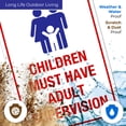 thumbnail image 5 of Pool Sign, Children Must Have Adult Supervision Sign, 10x14 Aluminum, 5 of 8