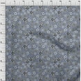 thumbnail image 4 of oneOone Cotton Cambric Dusty Blue Fabric Asian Block Floral Fabric For Sewing Printed Craft Fabric By The Yard 56 Inch Wide, 4 of 4