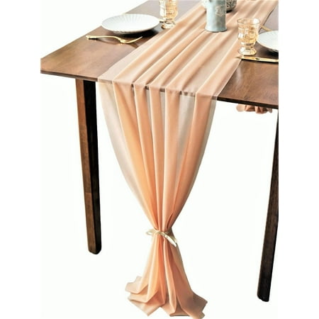 

Camel Brown Sheer Table Runner (10ft) - Wedding and Party Decor