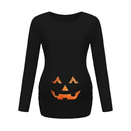 

Womens Maternity Irregular Print Hem Tee Shirt Casual Long Sleeve Crew Neck Basic Nursed T Shirt Top Breastfeeding Pregnancy String Top for Women Maternity Summer Outfits Maternity Blouse for Women