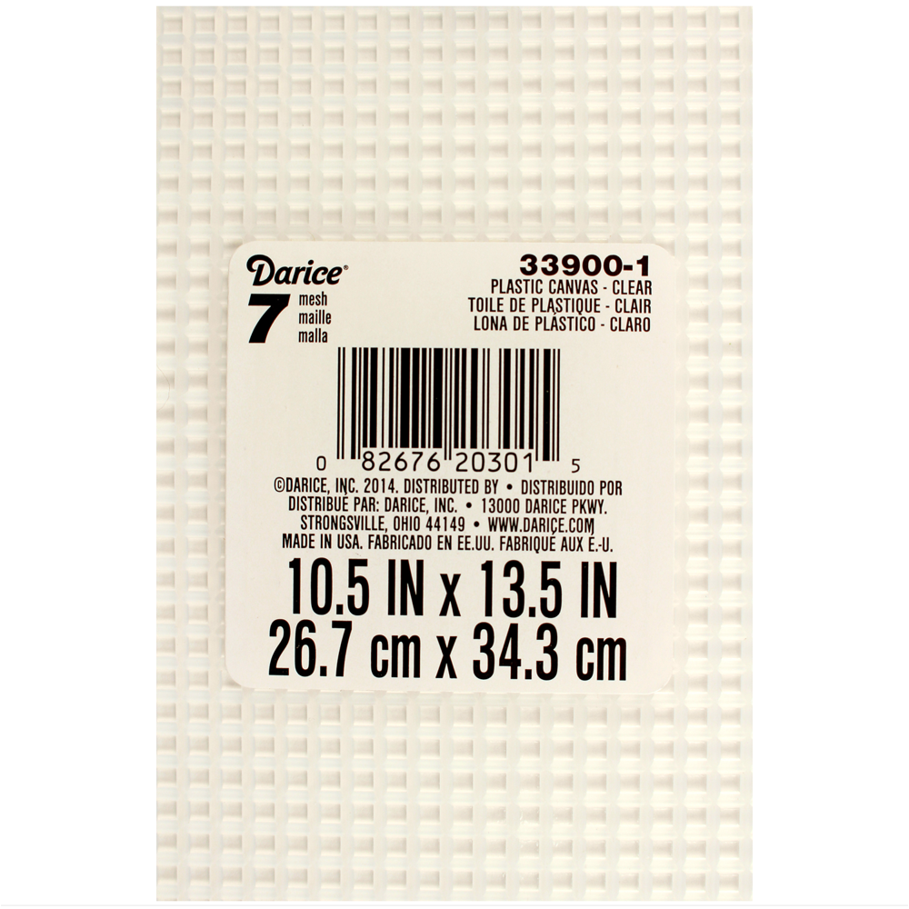 7 Mesh Clear Plastic Canvas 3 Sheets by Darice 10.5 x 13.5 Inches