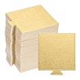 thumbnail image 1 of Uxcell 100 Pcs Mini Planches à Gâteau, Planches à Gâteau Mousse Carrées (Or), 1 of 1