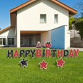 thumbnail image 3 of 18 Pieces Happy Birthday Yard Signs with Stakes, 16 Inches Birthday Outdoor Lawn Signs, Cake Balloon Patio Decorations, Garden Lawn Decorations for Party Outdoor Decor, 3 of 16
