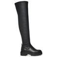 thumbnail image 2 of Steve Madden Industry Black Pull On Rounded Close Toe Over The Knee Fashion Boot (Black, 9.5), 2 of 5