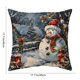 thumbnail image 3 of Fundas de almohada navideñas de 45 x 45 cm | Decoración navideña para sofá, sillón y silla | Tejido de mezcla de lino suave con cremallera oculta | Fundas de almohada festivas para sala de estar y, 3 of 6
