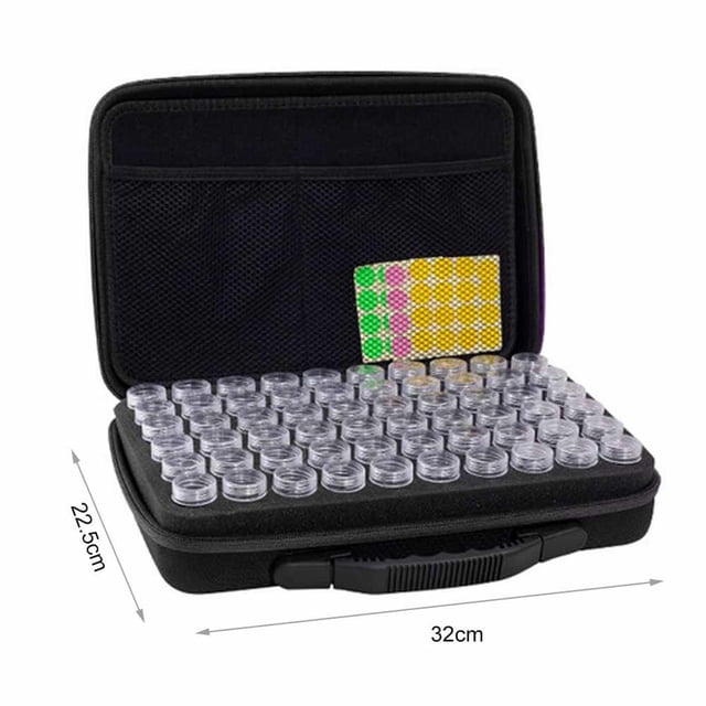 Estuche De Almacenamiento Para Pintura De Diamantes Con 120 Ranuras, A Prueba De Golpes, Accesorios Para Manualidades, Contenedores Para Anillos, Abalorios, Diamantes De Imitación Brillantes Yuarrent HA023589-00