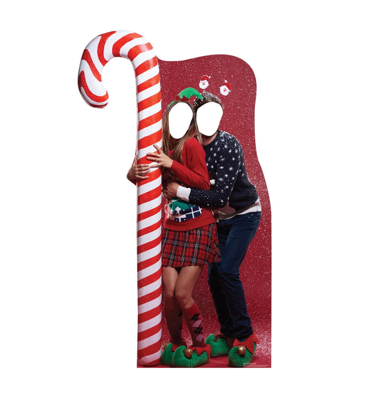 GIANT CANDY CANE & PRESENTS Christmas CARDBOARD CUTOUT Standup Standee Poster 