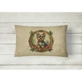 thumbnail image 2 of Yorkie Christmas Flowers Throw Pillow 12 in x 16 in, 2 of 4