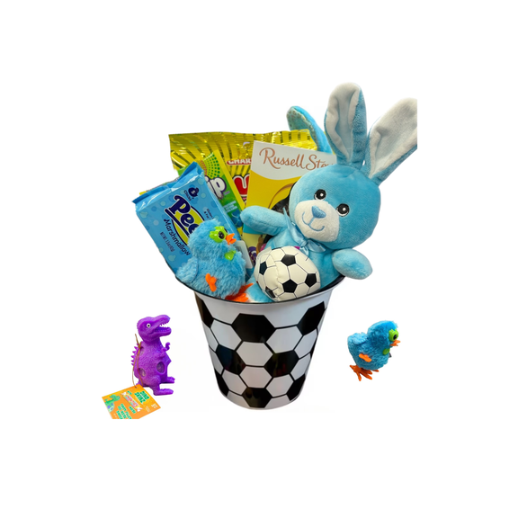 Boys Soccer Sports Themed Easter Basket Prefilled Premade, 1 Count