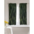 thumbnail image 3 of Dark Green Forest Curtains 54 Inch Length, Sheer Curtains for Bedroom Living Room Window Pine Trees Modern Mysterious Art Rod Pocket Voile Drapes Kitchen Curtains Small Half Window 52"x54" 2 Panels, 3 of 6