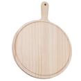 thumbnail image 4 of 1PC 9 Inch Wooden Pizza Tray Dinner Tray Wood Bread Sushi Steak Service Tray, 4 of 8