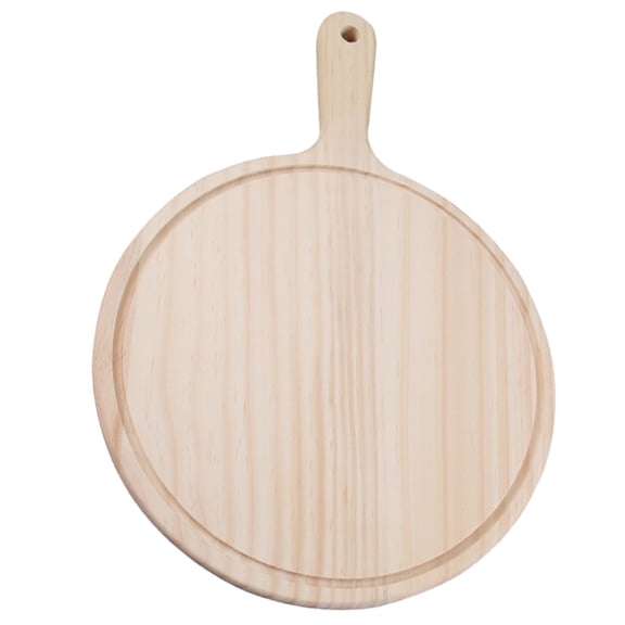 LABSERRON Khaki Wood Pizza Tray 1 Piece 10.8 x 6.9 Inches Serving Plate
