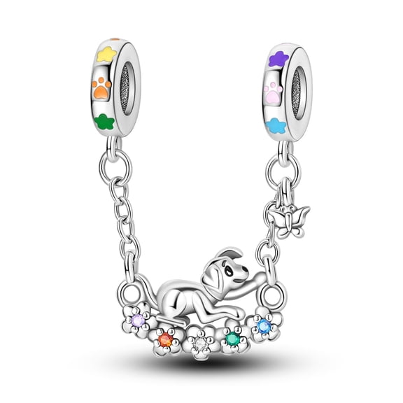 MULA 925 Sterling Silver Charms for Women Cute Puppy Beads for Bracelet and Necklace Gift for Her