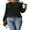 Black, variant on Womens Tunic Tops Ribbed Knit Long Sleeve Shirts Crewneck Lace Shoulder Elegant Blouses Tee Shermie