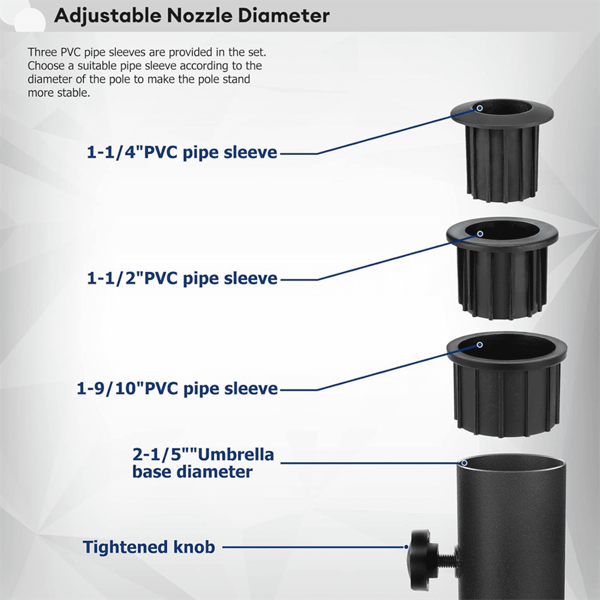 Umbrella Stand Tube Outdoor,Outside Stone Base,Table Bracket,DIY Mount pwm25