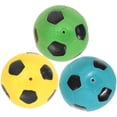 thumbnail image 2 of KAKOWELY 3 pelotas de fútbol con sonido, divertidas y interactivas, con forma de balón de fútbol, con sonido y rebote (amarillas, azules y verdes), 2 of 4