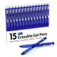 thumbnail image 1 of Lineon Erasable Gel Pens, 15 Pack Blue Retractable Erasable Pens Clicker, Fine Point, Make Mistakes Disappear, Blue Ink for Writing Planner and Cross, 1 of 7
