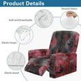 thumbnail image 5 of Xixirimido Retro Maple Leaf Pattern Recliner Slipcovers 4 Pieces Stretch Lazyboy Recliner Chair Cover Non Slip Recliner Couch Covers with Storage Pockets Furniture Protector, 5 of 8