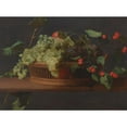 thumbnail image 2 of Jacob Fopsen van Es 24x19 Black Ornate Framed Double Matted Museum Art Print Titled: A Basket of Grapes and Raspberries on a Ledge Oil on Panel, 2 of 5