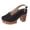Black, variant on Womens Platform Block Heels Sandals Slingback Closed Toe Dress Pumps Shoes for Summer Party Wedding, Brown Size 6