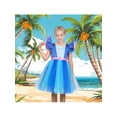 thumbnail image 2 of Sunny Fashion Girls Dress Blue Alien Galaxy Flutter Sleeve Sparkle Tulle Tiered Princess Costume 4 Years, 2 of 7